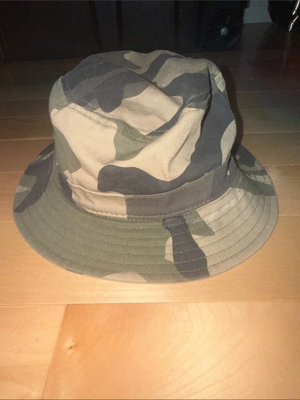 adidas Camo Trefoil Bucket Hat - Olive/Black/Tan youth
